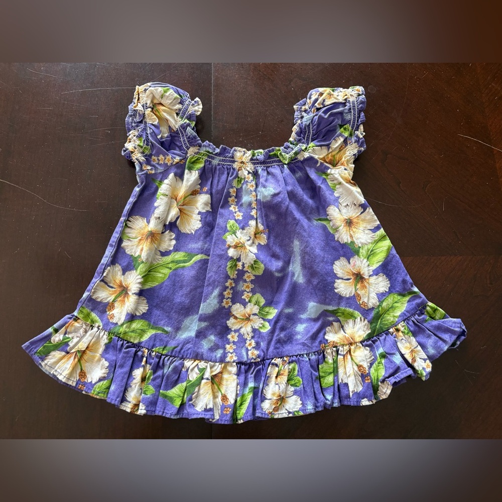 ALOHA Purple Hawaiian print Baby Outfit - Picture 3 of 9